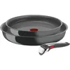 Image de Tefal Ingenio Lot de 2 poêles 24/28 cm et poignée amovible, Induction, Revêtement céramique antiadhésif, Eco-conçu, Compatible lave-vaisselle, Fabriqué en France, Renew L2619102