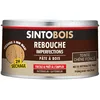Image de SINTO Pâte à bois tradition chêne foncé 250g, rebouche les trous dans le bois, se ponce se perce se visse et se peint, prêt à l'emploi, sec en 2h, intérieur et extérieur