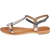 Image de Les Tropeziennes Femme Hamat Chaussures>femme>sandales, Argent Argent Serpent, 40 EU