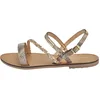 Image de Les Tropeziennes par M. Belarbi Femme BATRESSE Chaussures Ville Sandale, Beige-Serpent, 36