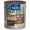 Image de RIPOLIN - Peinture pour Bois Intérieur/Extérieur - Sans Sous-couche Ultra-couvrant - Résiste aux Intempéries, UV et Chocs - Protège et Magnifie - Lessivable - Satin - 2,5L - Chataignier