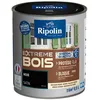 Image de RIPOLIN - Peinture pour Bois Intérieur/Extérieur - Sans Sous-couche Ultra-couvrant - Résiste aux Intempéries, UV et Chocs - Protège et Magnifie - Lessivable - Satin - 0,5L - Noir