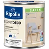 Image de RIPOLIN - Peinture Intérieure Multi-Supports   Murs, Boiseries & Radiateurs   Ultra-Couvrante   Lessivable   Application Facile   Ecolabel - Satin - 0,5L - Lin