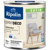 Image de RIPOLIN - Peinture Intérieure Multi-Supports   Murs, Boiseries & Radiateurs   Ultra-Couvrante   Lessivable   Application Facile   Ecolabel - Satin - 0,5L - Blanc Casse