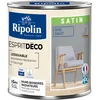 Image de RIPOLIN - Peinture Intérieure Multi-Supports   Murs, Boiseries & Radiateurs   Ultra-Couvrante   Lessivable   Application Facile   Ecolabel - Satin - 0,5L - Galet