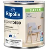 Image de RIPOLIN - Peinture Intérieure Multi-Supports   Murs, Boiseries & Radiateurs   Ultra-Couvrante   Lessivable   Application Facile   Ecolabel - Satin - 0,5L - Café au Lait