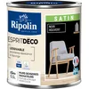 Image de RIPOLIN - Peinture Intérieure Multi-Supports   Murs, Boiseries & Radiateurs   Ultra-Couvrante   Lessivable   Application Facile   Ecolabel - Satin - 0,5L - Noir Houvert