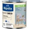 Image de RIPOLIN - Peinture Intérieure Multi-Supports   Murs, Boiseries & Radiateurs   Ultra-Couvrante   Lessivable   Application Facile   Ecolabel - Satin - 0,5L - Bleu Cupcake