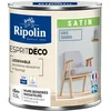 Image de RIPOLIN - Peinture Intérieure Multi-Supports   Murs, Boiseries & Radiateurs   Ultra-Couvrante   Lessivable   Application Facile   Ecolabel - Satin - 0,5L - Gris Souris