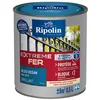 Image de RIPOLIN - Peinture pour Fer Extérieur - Glycéro Antirouille - Sous-couche intégrée - Application directe sur Rouille - Résistante aux Intempéries, UV et Chocs - Brillant - 0,5L - Bleu Océan RAL 5017