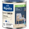 Image de RIPOLIN - Peinture Intérieure Multi-Supports   Murs, Boiseries & Radiateurs   Ultra-Couvrante   Lessivable   Application Facile   Ecolabel - Satin - 0,5L - Bleu Bering