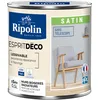Image de RIPOLIN - Peinture Intérieure Multi-Supports   Murs, Boiseries & Radiateurs   Ultra Couvrante   Lessivable   Application Facile   Ecolabel - Satin - 0,5L - Gris Telescope