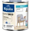 Image de RIPOLIN - Peinture Intérieure Multi-Supports   Murs, Boiseries & Radiateurs   Ultra Couvrante   Lessivable   Application Facile   Ecolabel - Aspect Mat - 0,5L - Blanc