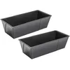 Image de Zenker 9914350 Lot de 2 moules à cake extensibles, moule à cake, extensible, à gâteau, cake, à gâteaux, rectangulaire, Acier, Noir, 20-35 x 11,5 x 7 cm