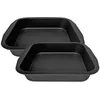 Image de Zenker 9915050 Lot de 2 moules à brownie, moule carré, moule à gâteau, 2 moules à gâteaux carrés, Acier, Noir, 27 x 26 x 5 cm