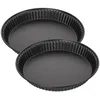 Image de Zenker 9915150 Lot de 2 moules à quiche lorraine, moule à tarte, moule à tarte 28 cm, moule pour quiche, Acier, Noir, 28 x 4 cm