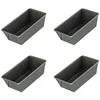 Image de Zenker 9916250 Lot de 4 à cake 16 cm, à gâteau,gateau, a cake, à brioche, rectangulaire patisserie,patisserie, Acier, 16 x 8,5 x 5,5 cm, Noir 1