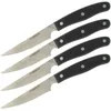 Image de Nirosta 9919850 Lot de 4 Couteaux à Steak, Acier Inoxydable, Noir, 22 cm