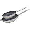 Image de Elo 9804750 Set de 2 Poêles inox 18/10, poêle induction, poele à frire, poele inox, poêle tout feux, poêles 28 cm et 32 cm, Acier inoxydable, 32 x 6 cm, Gris 5