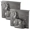 Image de Zenker 9917450 Lot de deux moules à gâteaux lapin de Pâques, moule 3 dimensions lapin, moule lapin de pâques en 3D, Acier, Téflon, 21,5 x 19 x 6 cm
