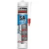 Image de Rubson SA2 Sanitaire Translucide, Mastic silicone 2-en-1 pour émail et matériaux de synthèse, Joint sanitaire renforcé en antifongiques, finition lisse & brillante, 280 ml