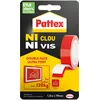 Image de Pattex   Ni Clou Ni Vis   Ruban adhésif double face ultra fort (rouleau de 1,5 m x 19 mm)   Adhésif de montage pour intérieur & extérieur   Maximum 120 kg par rouleau