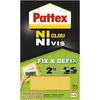 Image de Pattex   Ni Clou Ni Vis Fix & Défix (10 pastilles de 20 x 40 mm)   Adhésif de fixation surpuissant facilement démontable   Adhésif double face pour toutes surfaces et objets