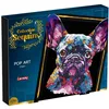 Image de Lansay - COLLECTION SEQUINS - Pop Art Chien - Créez un Tableau Étincelant en Sequins d'un Chien - Compartiment de Rangement Inclus - Activité Créative pour Adultes et Adolescents Dès 14 Ans