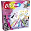 Image de Lansay BLOPENS - Set Activités Féeriques - Feutres de Coloriage À Souffler avec Pochoirs Réutilisables - Idée Cadeau Enfants dès 5 Ans - Kit Création Dessins Fées, Licornes & Sirènes Pailletées