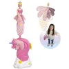 Image de Lansay - Sky Dancers - Rainbow Rose - Poupée Fée Volante pour Enfants dès 6 Ans - Poupée Magique 18cm - S'Envole avec Un Lanceur Licorne sans Piles - Émerveillez Vos Enfants -Idée Cadeau Anniversaire