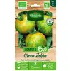 Image de Vilmorin - Tomate green zebra bio - fruit de mi-saison - robe verte zebrée de jaune - chair émeraude - goût doux et acidulé - rendement jusqu'à 2 à 4 kg par pied