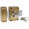 Image de Bricard 1951 Verrou Alpha à bouton Cylindre 40 mm ø 22 mm Doré