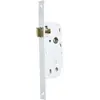 Image de Bricard 2682 Serrure à encastrer axe 40 mm pour Porte de Salon, Cuisine, sans Clé, coloris Blanc