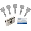 Image de Bricard serrure à clé 15105 CYLINDRE A6, 30+30 Débrayable 5 Clés, Nickelé