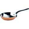 Image de BAUMALU - Poêle - Cuivre Étamé - Tous Feux sauf Induction - Cuisson Rapide - Manche Fixe en Fonte - Design Traditionnel Français Made in Alsace - Ø24cm - Cuivre, Argent et Noir