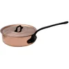 Image de Baumalu 203012 Sauteuse + Couvercle en Cuivre Diamètre : 24 cm, Orange