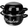 Image de BAUMALU 312852 Peinte Marmite, Noir (Lot de 3)