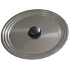 Image de BAUMALU - Couvercle Multi-Degrés Universel - Acier Inoxydable Haut de Gamme - Bouton Bakélite, Bord en Escalier - Pour Ustensiles de Ø12, 14 et 16 cm