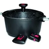 Image de Baumalu 383605 Faitout avec Couvercle 24 cm Granit Pro, Aluminium Forgé, Noir, 24 cm, 29 x 25, 5 x 13, 5 cm