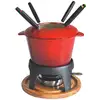 Image de Service à fondue 6 personnes en fonte rouge 385050 Baumalu