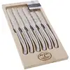 Image de Coffret 6 couteaux Laguiole tout inox Damas Jean Dubost
