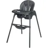 Image de Bebeconfort Meely Plus, chaise haute bébé 2-en-1, 6 mois - 3 ans, coussin rembourré, chaise enfant légère (4 kg), repose-pieds et tablette réglables, dossier inclinable d'une main, Tinted Graphite