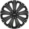 Image de WRC 007470 Lot de 4 Enjoliveurs 14 Pouces Bicolore Gris et Noir   ABS Résistant aux Chocs   Finition Sportive Noir Mat et Gris Silver   Fixation par Clipsage Facile et Entretien Simple
