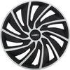 Image de WRC 007598 - 4 Enjoliveurs 15" Pouces, Turbo Bicolore, Argent, noir