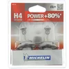 Image de MICHELIN 2 Ampoules H4 POWER+80% 60/55W, Lampes automobiles pour feux de route et feux de croisement, Haute Luminosité