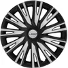 Image de Michelin 009031 Set de 4 Enjoliveurs 14'' Pouces   COP Noir et Argent   Enjoliveurs Résistants Haute Qualité   Look Sport Moderne   Montage Facile   Compatibles Voiture avec Jantes Acier ou Tôle