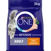Image de PURINA ONE | BIFENSIS | Spécial Chat Adulte Stérilisé | Renforce le système immunitaire, améliore l'équilibre du microbiome et aide à maintenir un système urinaire sain | Poulet | Sac | 3Kg