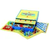 Image de Grand Coffret de Jeux - 200 REGLES : Jeux des Petits Chevaux, oie, Dames, marelle, Mikado, Tangram, Dominos, Jeu de 54 Cartes. - l'arbre à Jouer - Jeu de Société - Âge Minimum : 3 Ans
