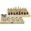 Image de Coffret Jeux de Dames et d'Echecs : Coffret réversible en Bois - pions de Dames et pièces d'échecs en Bois - l'arbre à Jouer - Jeu de Société - Âge Minimum : 3 Ans, Brun, Crème