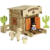 Image de Jeujura - 8066- Jeux de Construction-Far West - Sherif - 80 Pieces, Taille unique
